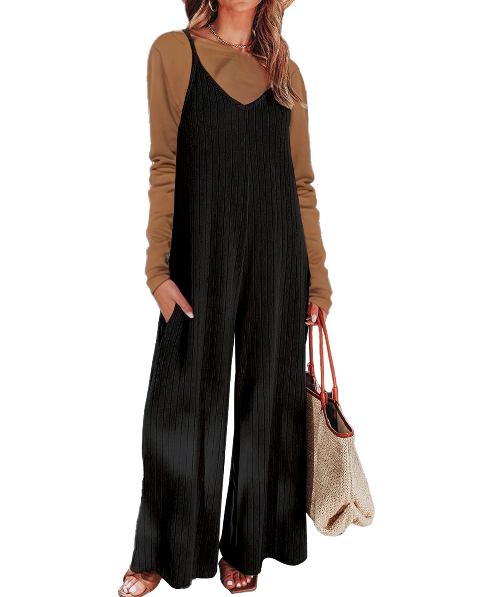 Surplice Spaghetti Strap Jumpsuit for Casual Elegance main image 0