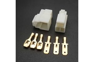 TOOLOFLIFE Automotive Electrical Wire Connector Male Female Cable Terminal Plug Kits for Motorcycle, Bike, Car, Boats 3 Pins Ways 20PCS