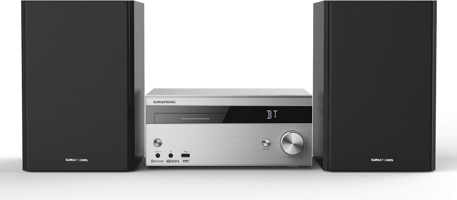 Grundig cms BT Chaîne HiFi Noir FM/Dab+ 100 Watt argenté: Amazon.fr