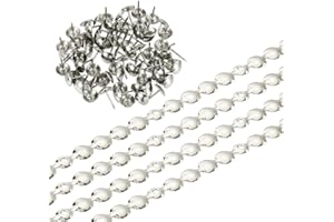 uxcell Upholstery Nailhead Trim, 8 Meters Glossy Upholstery Tacks Strips, Decorative Nail Trims with Nails for Sofa Headboard