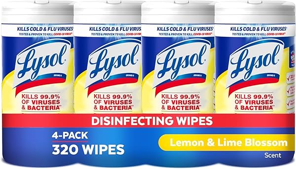 LYSOL DISINFECTANT WIPES, MULTI-SURFACE ANTIBACTERIAL CLEANING WIPES, FOR...
