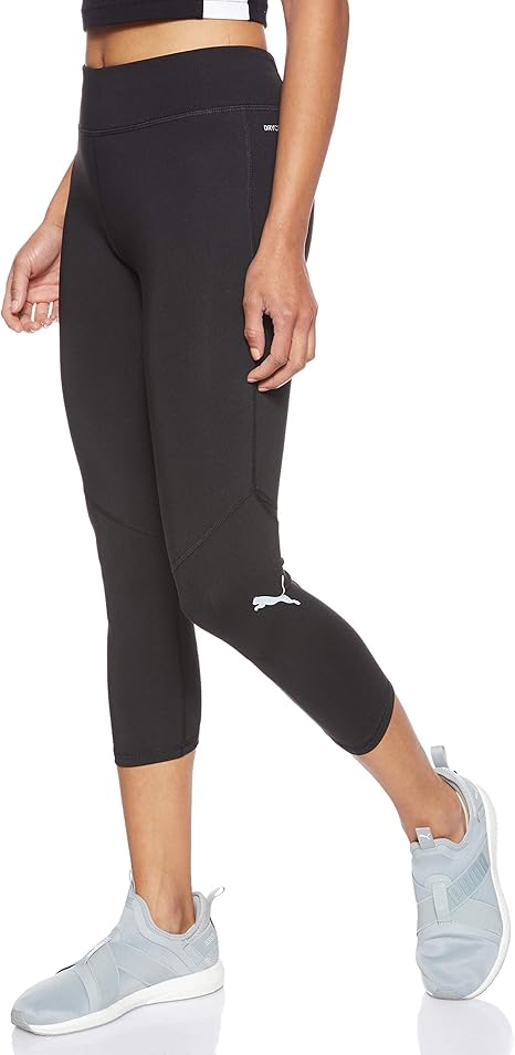 puma leggings schwarz mit netzeinsatz