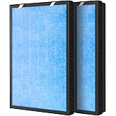 Pulluty 2 Pack HSP002 True HEPA Filter Replacements for Hathaspace Air Purifier Filters HSP002,3 in 1 H13 True HEPA Filter with Activated Carbon Pre-Filter