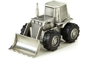Elegance-88627-Pewter Plated Bulldozer Bank