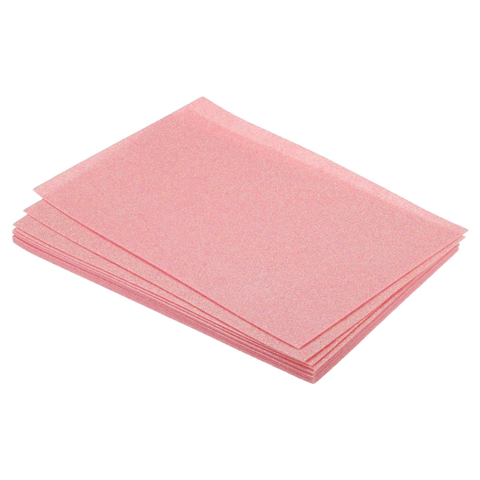 PATIKIL Soft Felt Sheets Glitter Fiber Craft Sheets Pink 11.8 Inch x 7.8 Inch for DIY Hobby Decorate Pack of 12