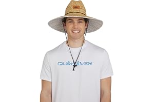 Quiksilver Men's Wide Brim Outdoor Lifeguard Straw Sun Hat