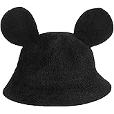 Mickey Mouse Fuzzy Knit with Foam Filled Ears On Bell Shape Bucket Hat
