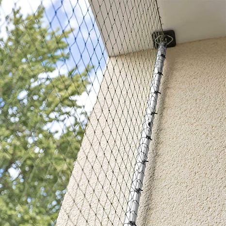Allegra Katzennetz Fur Balkon Oder Fenster Katzenschutznetz Mit Halterung Set Mit Netz 2x Teleskopstange Ohne Bohren Zum Klemmen 2 Stangen A 1m 1 75m Netz 3x2m Transparent Amazon De Haustier