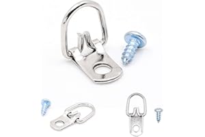 D Ring Picture Hangers with Screws - 100 Pack - Bulk D Rings - Pro Quality Hangers, Picture Hanging Hardware, Dring, Small D Ring Picture Hangers - Picture Hang Solutions.