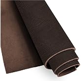 European Leather Work Buffalo Hide 8-10 oz (3-4mm) | Pre-Cut Size: 8-10 SQ FT | Brown - Full Grain Leather for Tooling, Stamping, Molding, Engraving