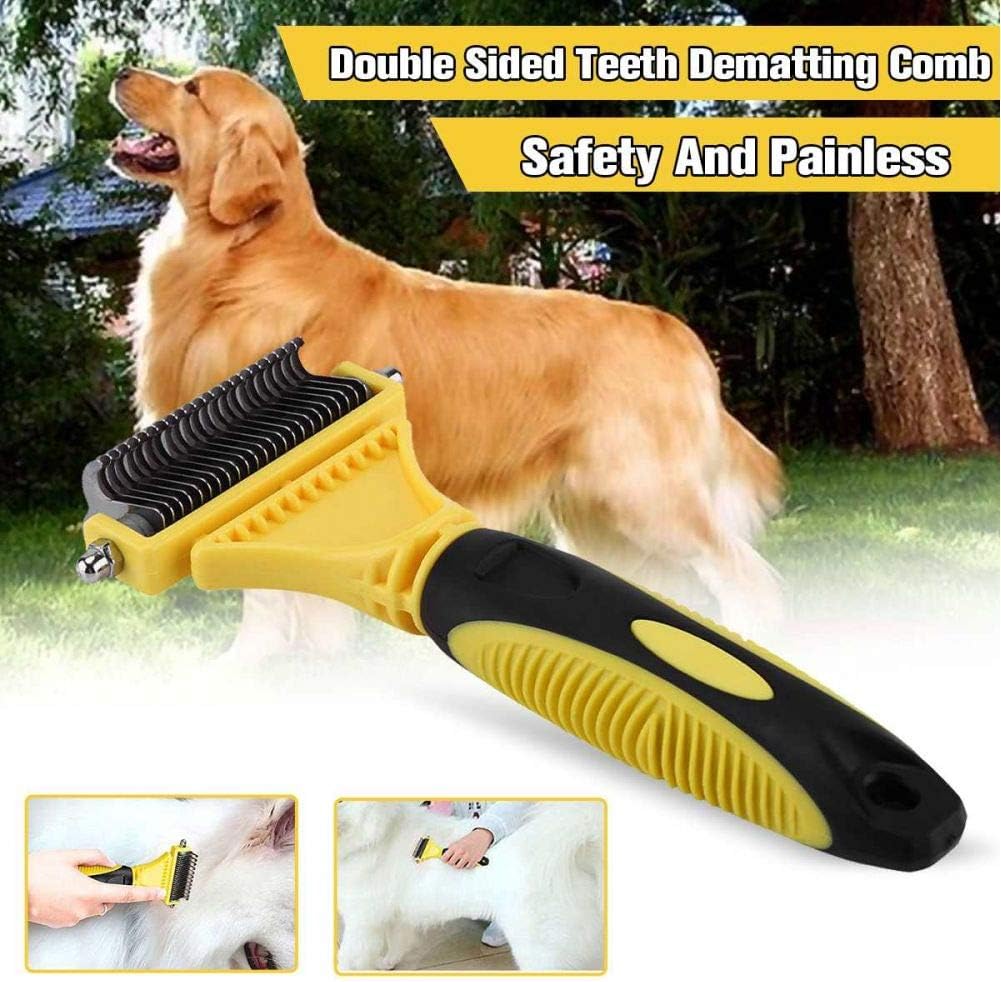 Zeax Pet Fur Knot Remover Dog Cat Hair Removal Brush Comb DoubleSided