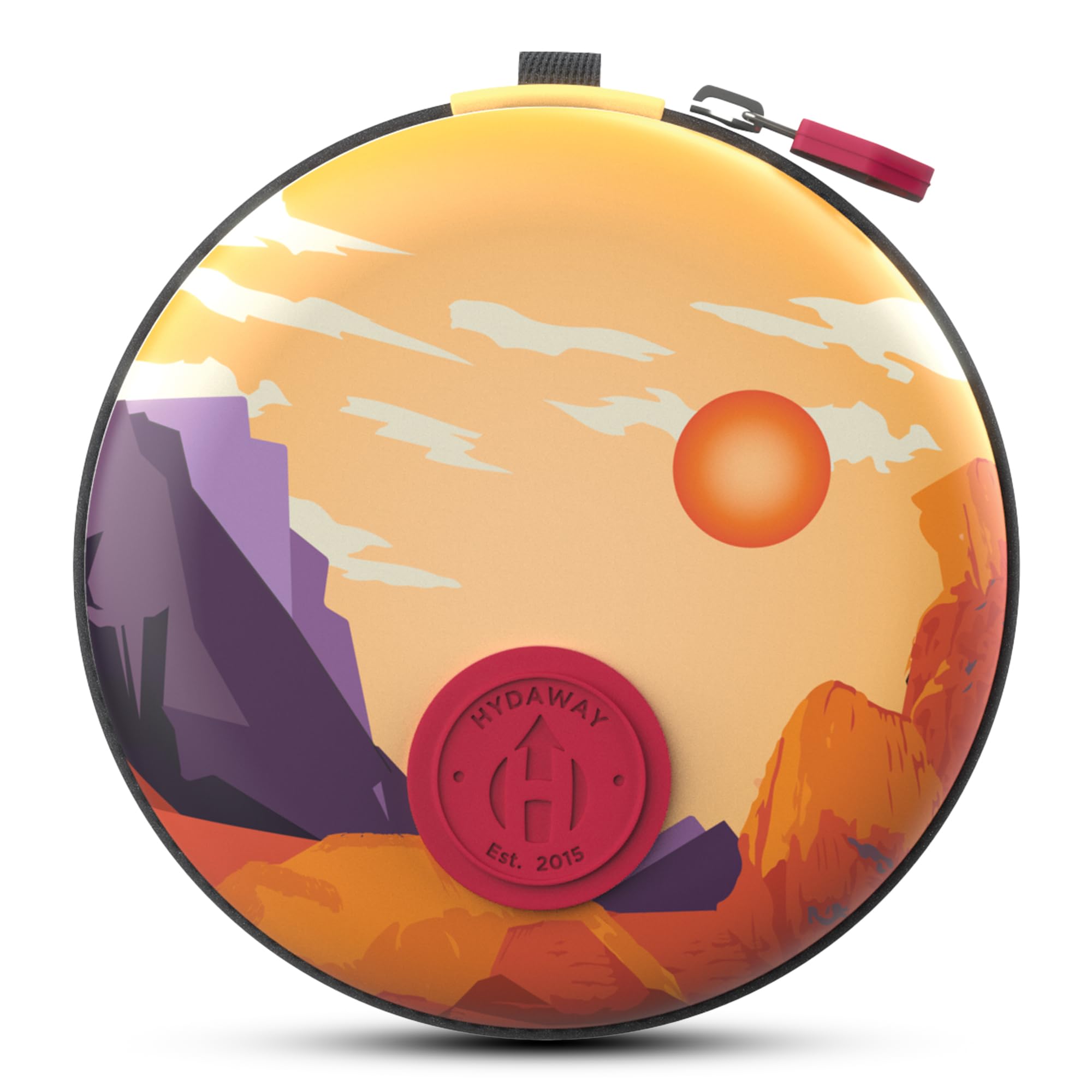 HYDAWAY Travel Case for Collapsible Bottles, Bowls & Cups - Protective Storage with Carabiner Clip - Durable, Water-Resistant, TSA-Friendly