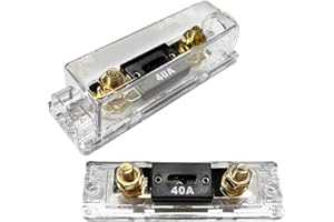 Ohleats 2 PCS ANL Fuse Holder with ANL Fuse, 0/2/4 Gauge AWG in-Line ANL Fuse Holder with 200 Amp Fuse, ANL Fuse & Fuse Holde