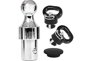 BZVQLO 60638 Gooseneck Hitch Ball Kit, 2-5/16" Gooseneck Ball Fits Dodge Ram 2500 3500 Puck System 2013-2024, 38,000 lbs. GTW, Compatible with Curt 60638 Gooseneck Hitch Ball