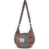Crescent Crossbody Bag for Women Boho Sling Purse with Zipper Lightweight Hobo Messenger Shoulder Bag