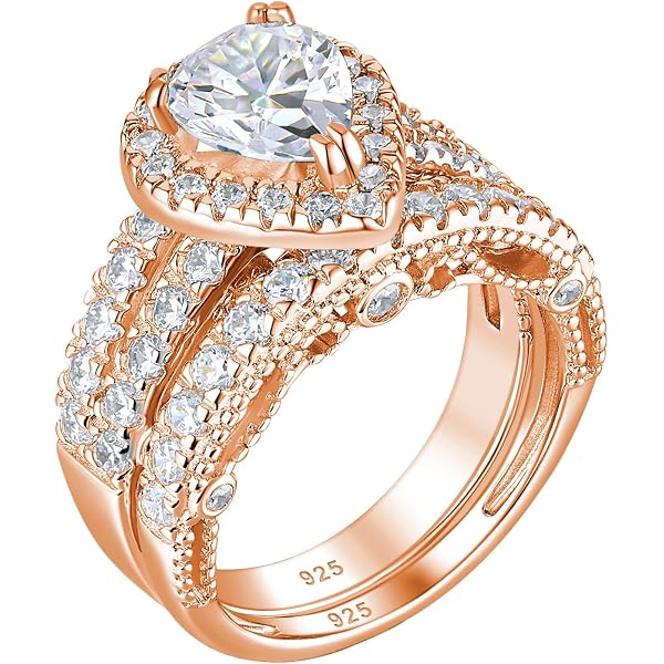 Anillos De Boda De Acero Inoxidable Con Circonita - Hombre Y Mujer, En Oro, Oro Rosa O Plata - Incluye Bolsa De Regalo