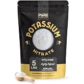 Ecoxall Potassium Nitrate Pellets, 99% Pure, 5 lbs | Tree Stump Remover, All Purpose Fertilizer for Plants, Fruits, Vegetables, Grass, Lawn Care, Industrial-Grade, Small Pellets