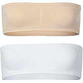 Popular Girl's Bandeau Bra with Removable Padding - Strapless Tube Bra for Girls and Teens, Seamless