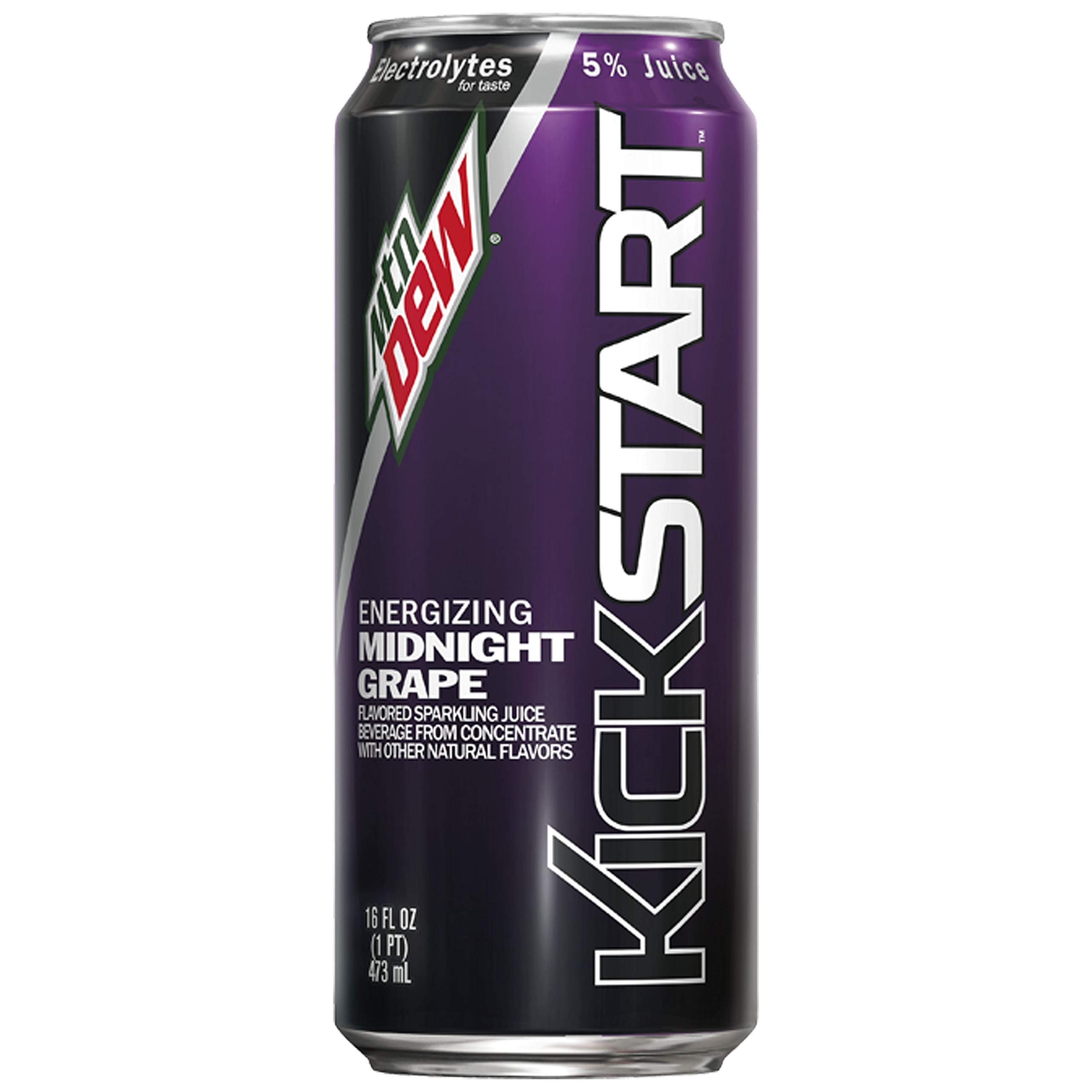 Mountain Dew Kickstart, Orange Citrus, 16 Fluid Ounce Cans