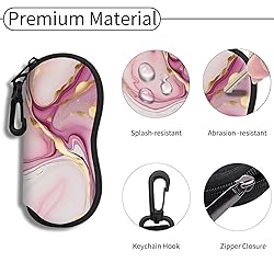 Hion Eyeglass Case Sunglasses Soft Pouch with Belt