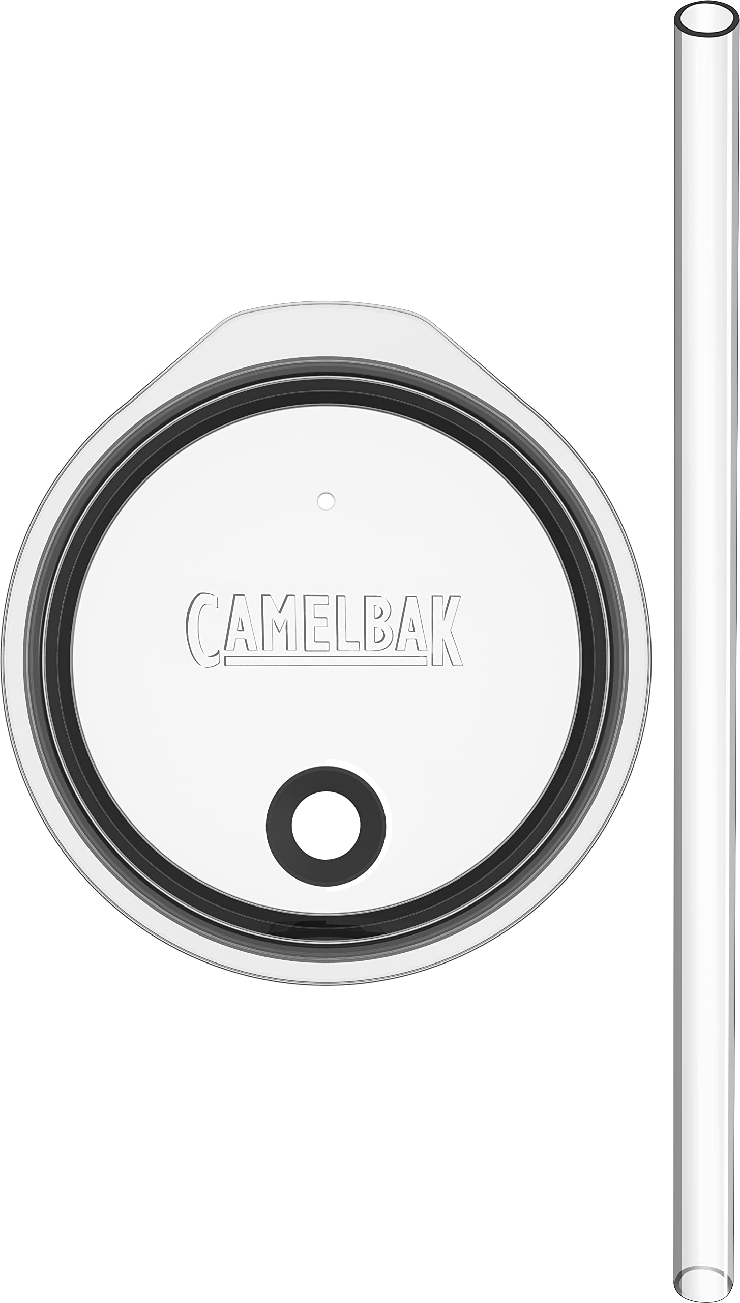 CAMELBAK Tumbler Lid Straw, Clear/Black, L