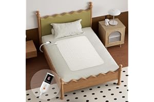 Gotcozy Heated Mattress Pad Mini Twin Size - Electric Mattress Pad with 6 Heat Setting & 10 Hour Auto Off Machine Washable(Wh