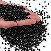 Chuyau 1500pcs Black 5mm Pearl Beads with Hole Round Pearls for Crafting Loose Pearl Beads for Jewelry Making Fake Pearls Bead for Bracelets Necklaces Earrings Key Chains Accessories DIY
