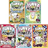 Bunny vs Monkey Set 2: Collection 5 Books Set By Jamie Smart (Bunny Bonanza, The Whopping World Of Puzzles, The Gigantic Joke Fight, The Great Big Glitch &amp; The Impossible Pig)