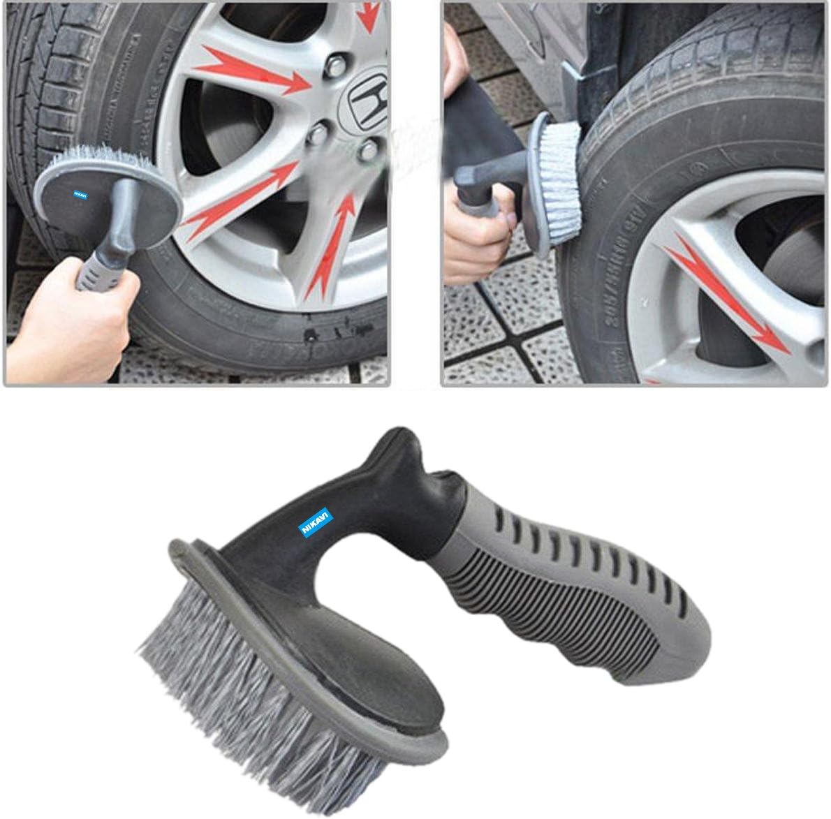 NIKAVI Car Wheel Tire HARD Brush Hub Clean Wash Useful Brush Car Truck Motorcycle Bike Washing Cleaning Tool