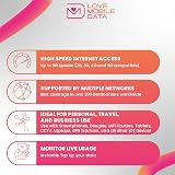 love 2 surf 5GB Data SIM 60 Days UK Europe Switzerland Turkey 4G 5G Prepaid view 6