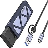 BENFEI M.2 NVME SSD Enclosure, Tool-Free USB C (10Gbps) to NVME Adapter Supports 10s Power Loss Protection, Compatible with N