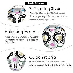 VALGACLS Colorful Skull Charm for Bracelets