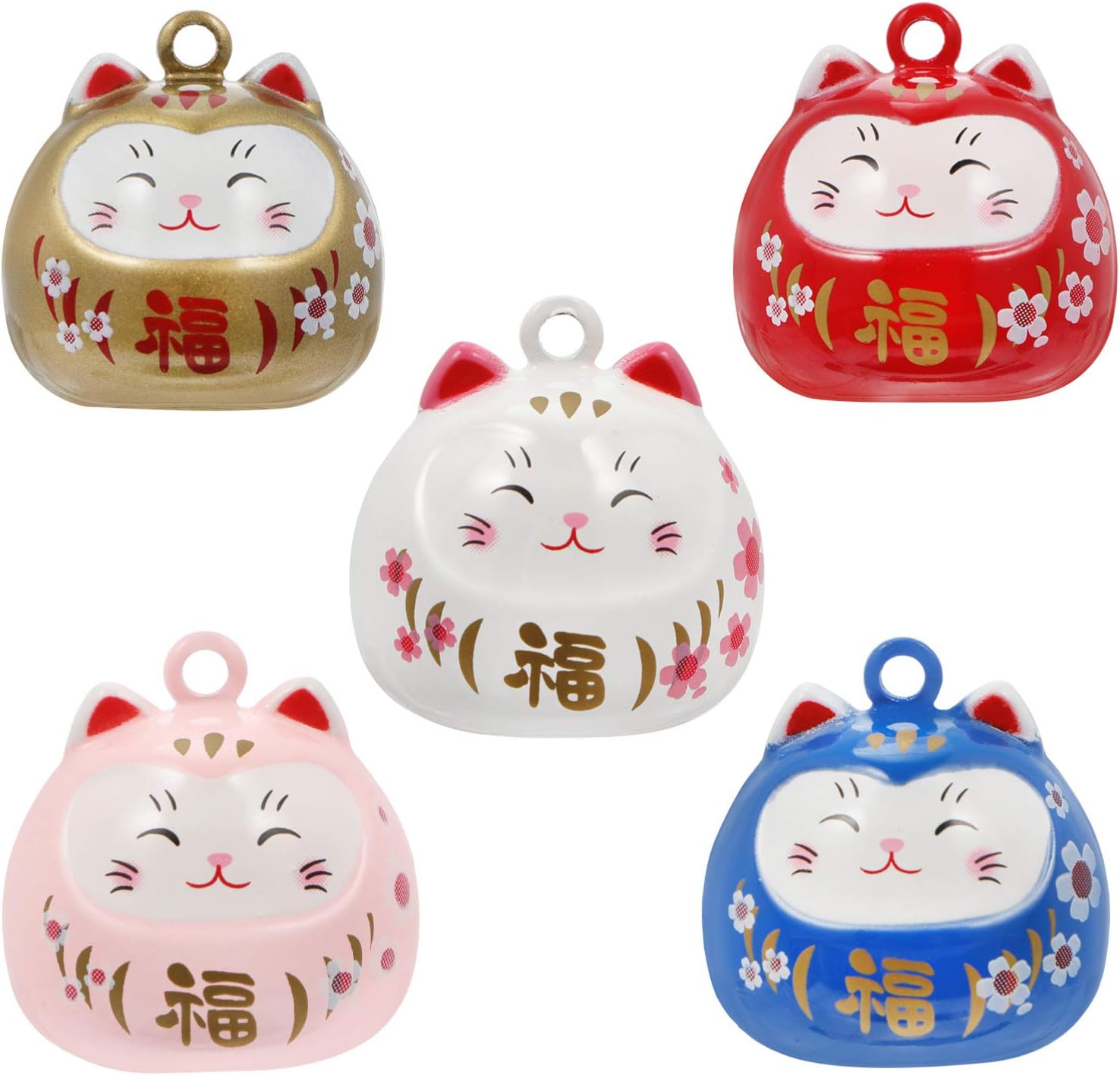 Pretyzoom Lot De 5 Grelots En Metal Porte Bonheur Japonais Omamori Charme Chat Chinois Voiture Pendentif Collier Chat Cloches Pour Diy Bijoux Voiture Sac A Dos Cle Breloques Cuisine Et Maison Tnabollywood In