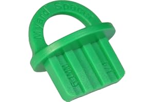 Myard Green 20 Packs 1/4 Inch Deck Spacer with Bright Color Easily Spotting, Easy Pull, Deck Board Jig Spacer Rings for Pressure Treated, Composite, PVC, Plank, Hardwood Decking Tool (DJS6.4)