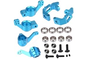 SHARE GOO ShareGoo Aluminum Steering Knuckle Hub Mount Upgrade 102010 102011 102012 Part Compatible with HSP Redcat Racing Lightning Volcano EPX Monster 1/10 RC Model Car Truck, Blue