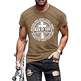 PNORATM Christian Shirt Mens:The Way The Truth The Life Letter Printed Tshirt Jesus Faith Crew Neck Short Sleeve Top