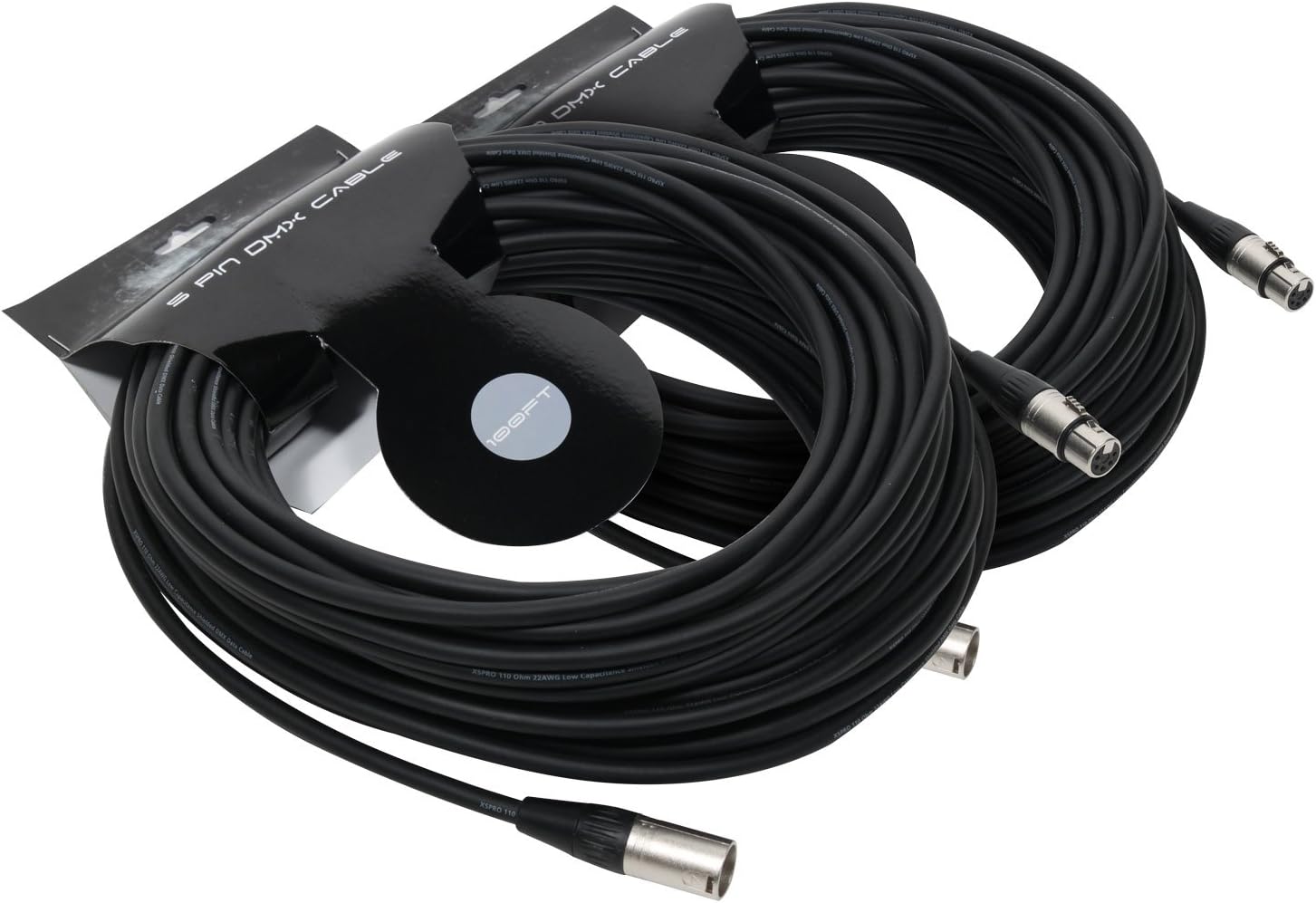 XSPRO XSPDMX5P100 5 Pin DMX Cable 100' - 2PAK