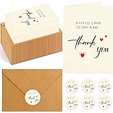 Gueevin 96 Pack Thank You Cards with Envelopes and Stickers Bulk Blank Thank You Notes & Cards for Business, Wedding, Funeral, Christmas, Holiday, Graduation, and Teacher Appreciation Gifts