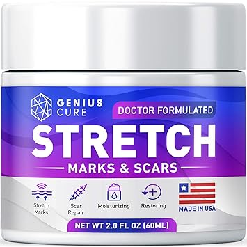 Amazon Com Stretch Marks Scars Defense Cream Daily Moisturizer W Organic Shea Butter Plant Oils Vitamins To Prevent Reduce And Fade Away Old Or New Scars Best For Pregnancy