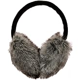 ZLYC Womens Girls Winter Fashion Adjustable Faux Fur EarMuffs Ear Warmers