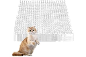10 Pack Cat Repellent Mats for Outdoor Indoor Use - 16"x13.3" Paws Safe Pet Deterrent Mat with Soft Spikes, Keep Cats&Dogs Aw