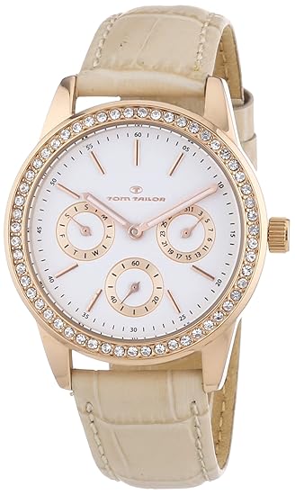 TOM TAILOR Damen-Armbanduhr Analog Quarz Leder 5411806