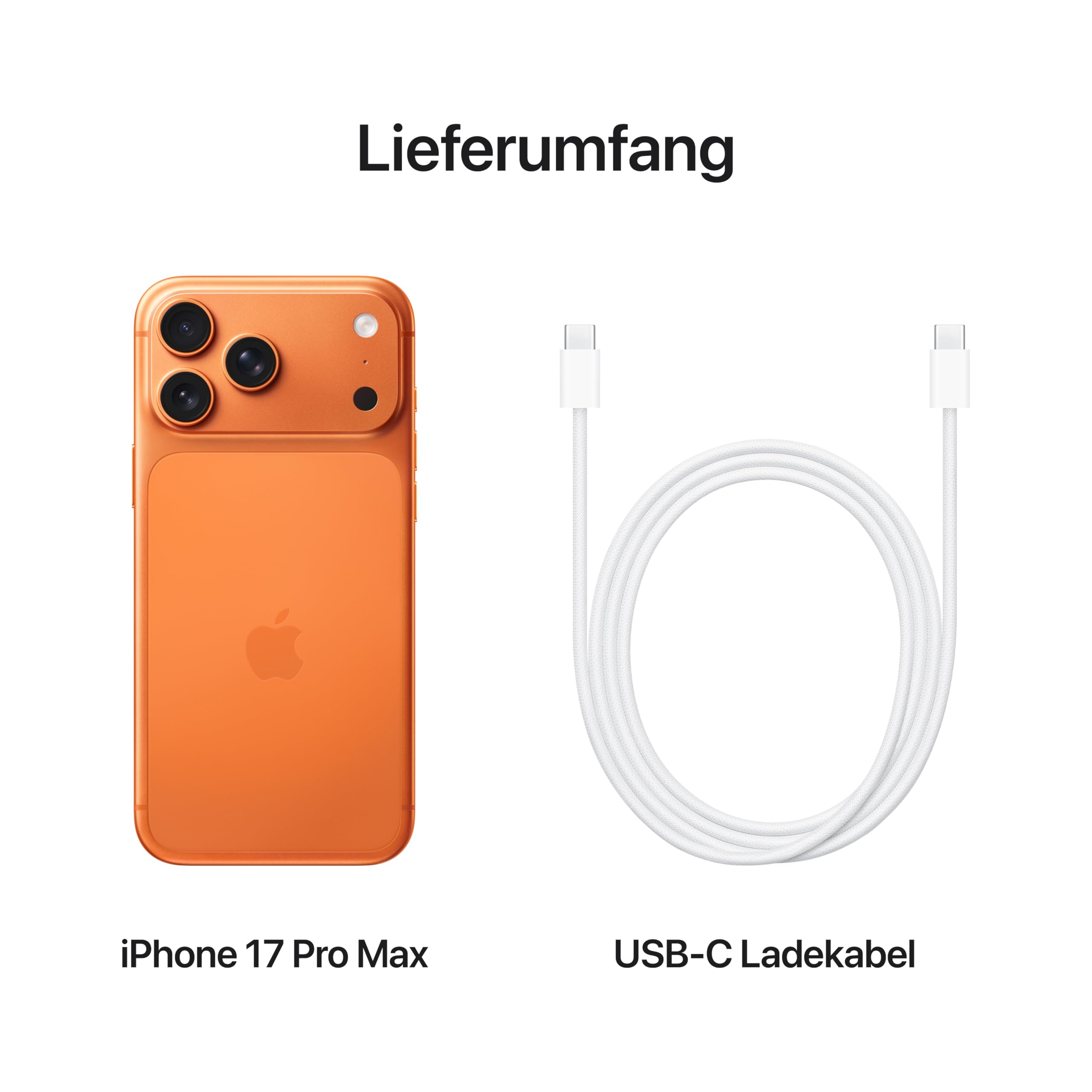 Apple iPhone 17 Pro Max 256 GB: 6,9" Display mit ProMotion, A19 Pro Chip, beste Batterielaufzeit, die es je in einem iPhone gab, Pro Fusion Kamera-System, Center Stage Frontkamera; Cosmic Orange 6