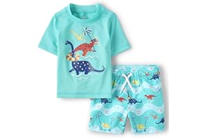 The Children's Place Baby-Boys and Toddler Short Sleeve Rashguard and Bottoms