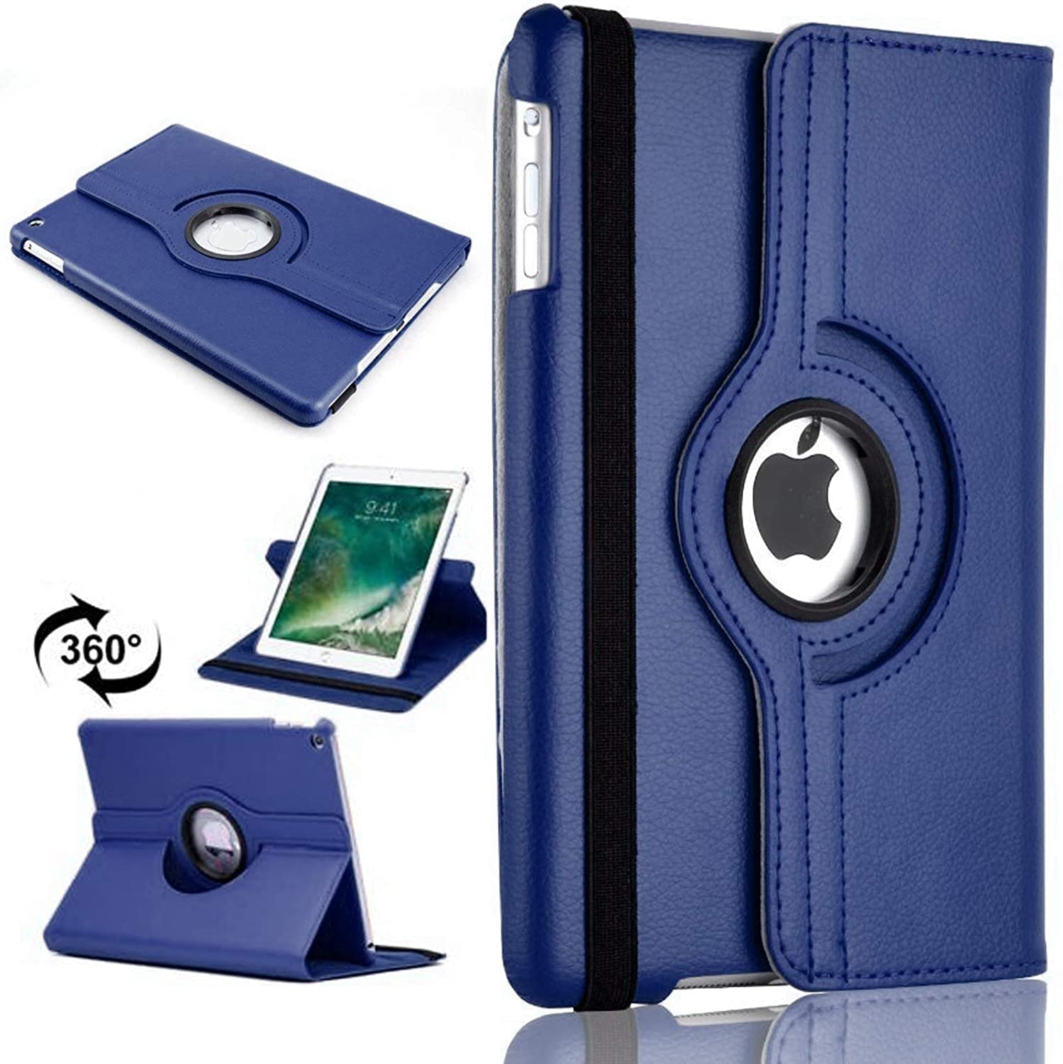 For Apple iPad 8th Gen 2020 A2270/2428 360 Degree Swivel Stand Smart Protective Cover(Blue)