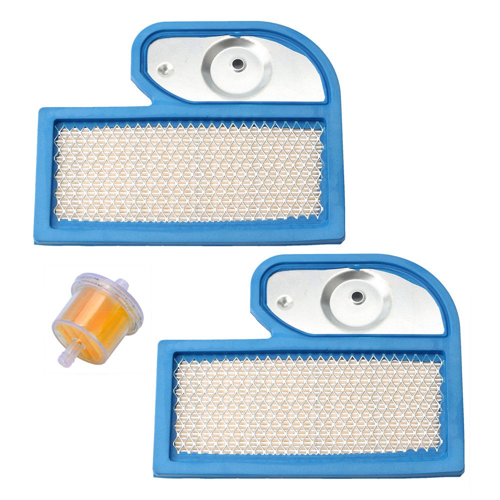 Harbot (Pack of 2 FH451V 11013-7002 Air Filter with Fuel Filter for Kawasaki FH500V FH531V FH541V FH580V FH680D 4 Stroke Engine John Deere M137556 Cub Cadet 490-200-0004 Lawn Mower