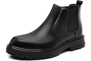 Holy dove Mens Chelsea Boots Leather Ankle Boots for Men Classic Stylish Slip On Dress Boots for Casual Fomal Wear