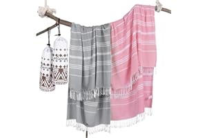 Antfuny 2 Packs Turkish Bathroom Bath Towels Bulk Beach Pool Swim Towel Set Absorbent Quick Dry Extra Large Long Wide Multipack Adult Men Soft Cotton Linen Organic Tub Spa Accessories