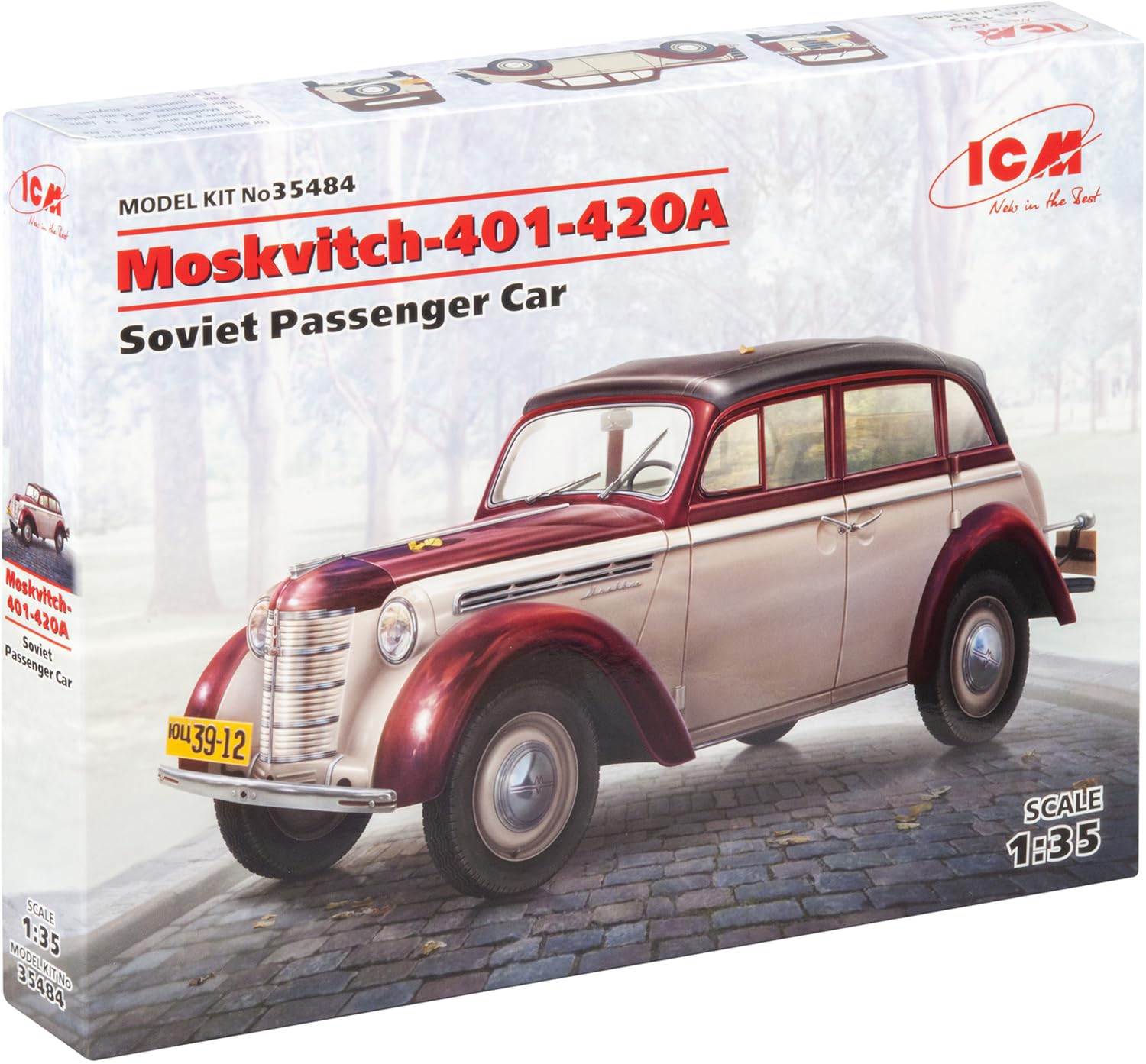 ICM ICM35484 1:35-Moskvitch-401-420A Soviet passenger car