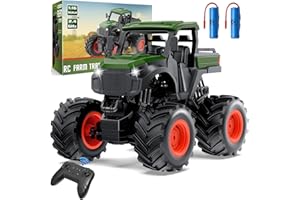 NOKA Remote Control Tractor Toys for Boys - 1:16 Scale Kid RC Tractor Toy Set, Monster Trucks with 2 x 800mAh Rechargeable Ba